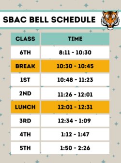 SBAC Bell Schedule
