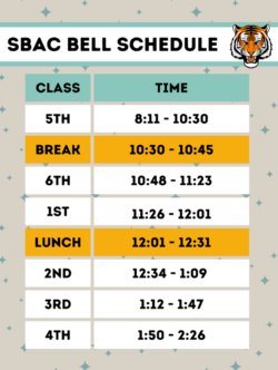 SBAC Bell Schedule