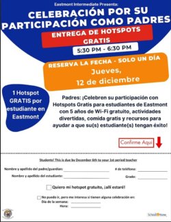 Celebración de participación de los padres